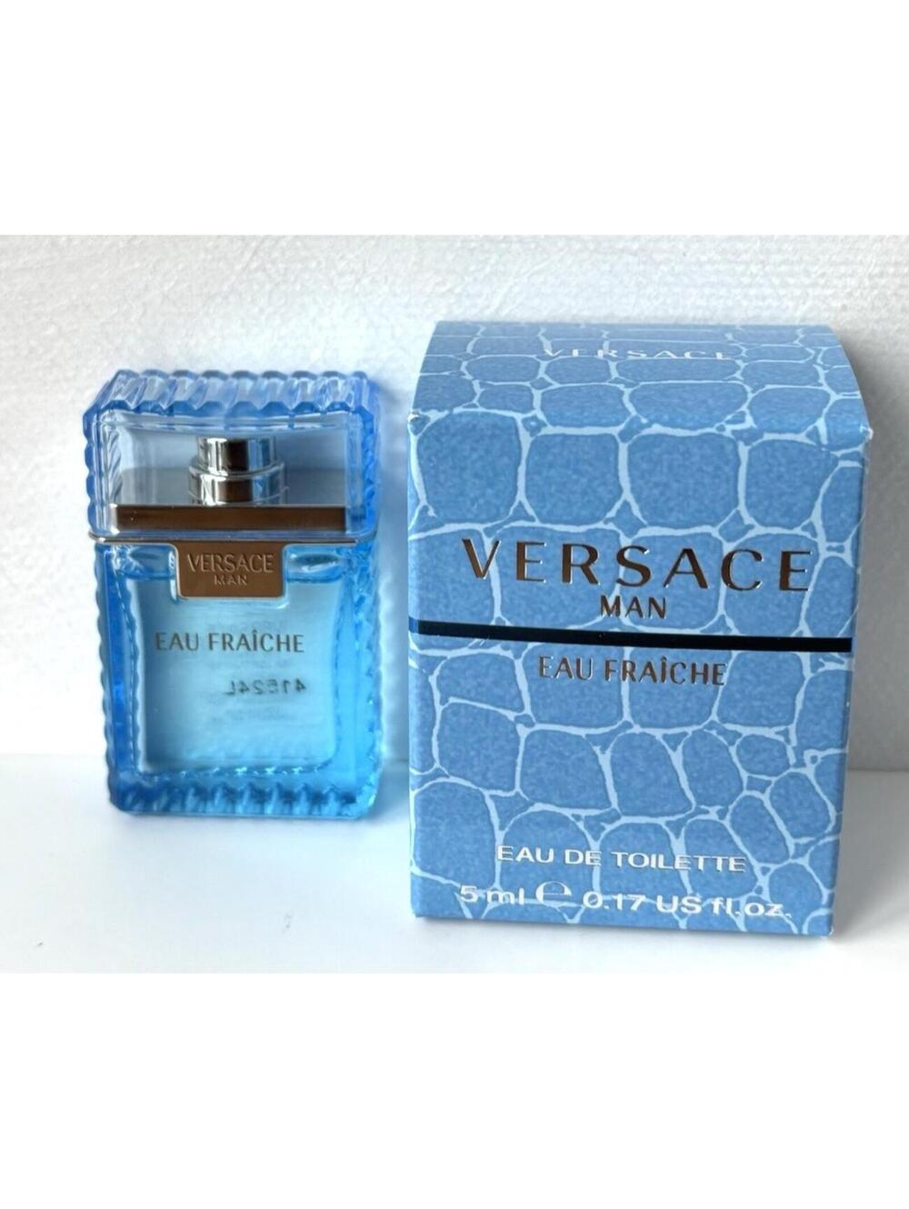 Versace Man Eau Fraiche 5ml Eau De Toilette Splash Bottle Mini Travel Size NEW